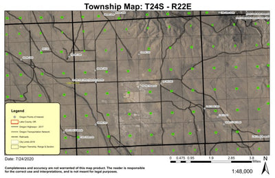 Stauffer T24S R22E Township Map Preview 1