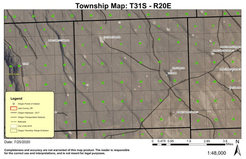 Twin Buttes T31S R20E Township Map Preview 1