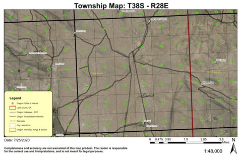 Spalding Ranch T38S R28E Township Map Preview 1