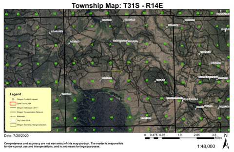 Sycan Butte T31S R14E Township Map Preview 1