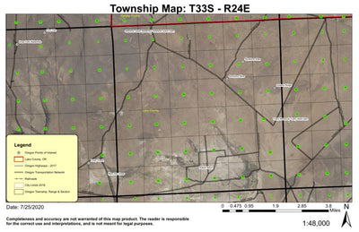 Rabbit Basin T33S R24E Township Map Preview 1