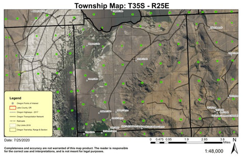 Swamp Lake T35S R25E South Township Map Preview 1