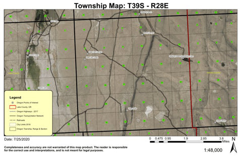 Rocky Canyon T39S R28E West Township Map Preview 1