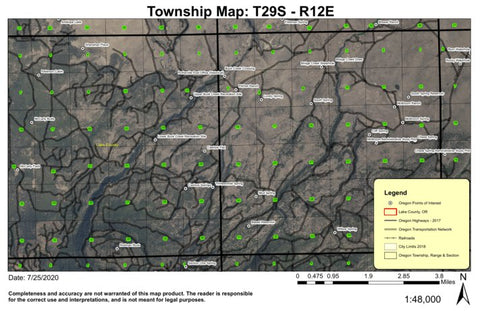 Rodman Rock T29S R12E Township Map Preview 1