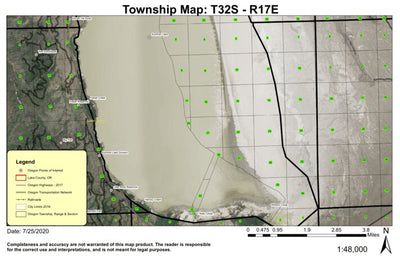 Summer Lake T32S R17E Township Map Preview 1