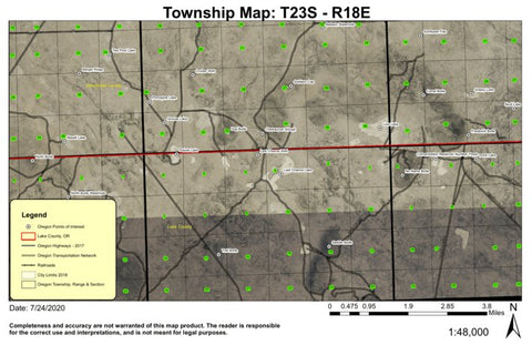 Saddle Butte T23S R18E North Township Map Preview 1