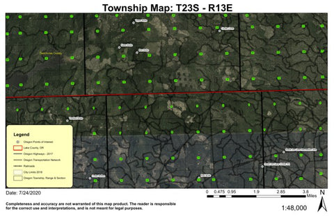 Willow Butte T23S R13E North Township Map Preview 1