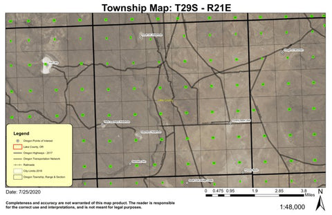 Saunders Rim T29S R21E Township Map Preview 1