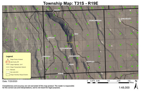 Sharp Top T31S R19E Township Map Preview 1