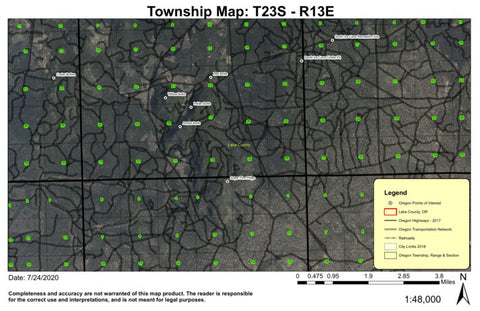 Willow Butte T23S R13E South Township Map Preview 1