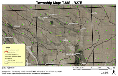 Skirk Lake T38S R27E Township Map Preview 1