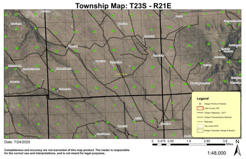 Studhorse Butte T23S R21E South Township Map Preview 1