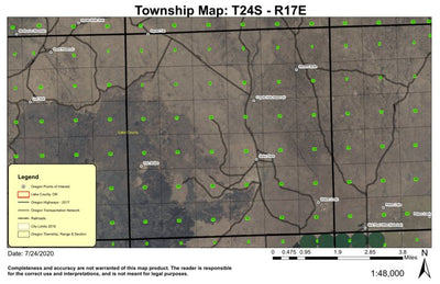 Twin Buttes T24S R17E Township Map Preview 1