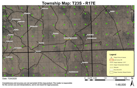 Walker Butte T23S R17E South Township Map Preview 1