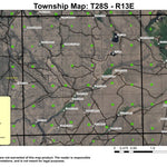 Ward Lake T28S R13E Township Map Preview 1