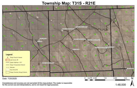 West Waterhole T31S R21E Township Map Preview 1