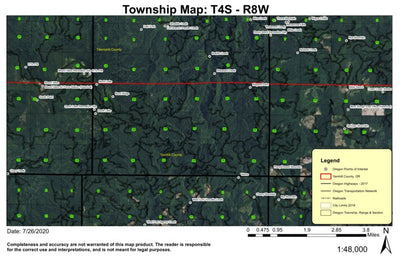 Burnt Ridge T4S R8W Township Map Preview 1