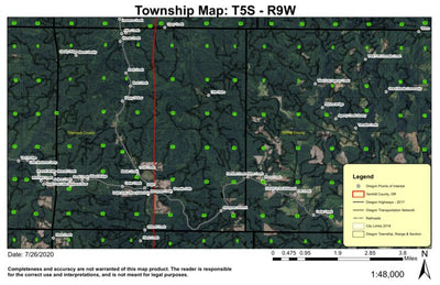 Sourgrass Summitt T5S R9W Township Map Preview 1