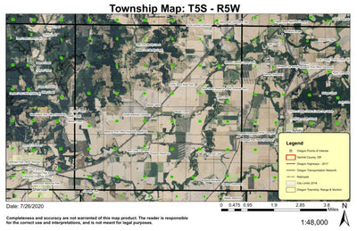 Muddy Valley T5S R5W Township Map Preview 1