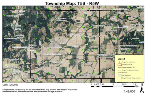 Muddy Valley T5S R5W Township Map Preview 1