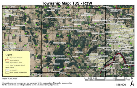 Dundee T3S R3W Township Map Preview 1
