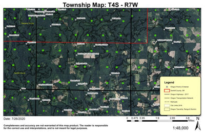 Springer Mountain T4S R7W Township Map Preview 1