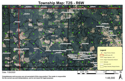 Trask Mountain T2S R6W Township Map Preview 1