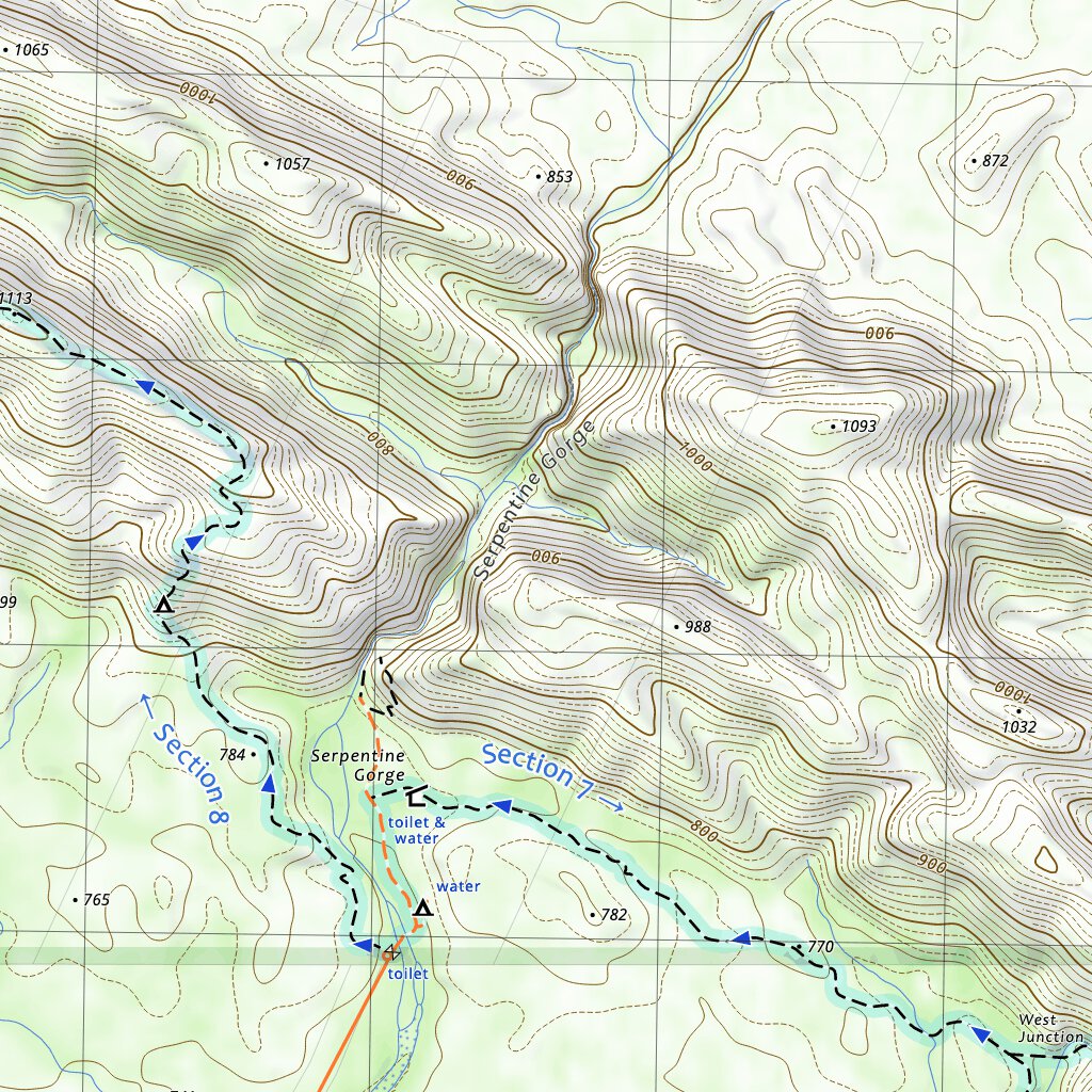 Map Showing Macdonnell Ranges West MacDonnell Ranges and the Larapinta Trail (Map 3: Alice Valley) by ...
