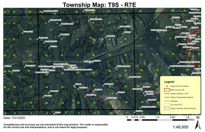 Devils Peak T10S R7E Township Map Preview 1