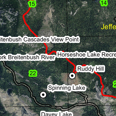 Olallie Lake T9S R8E Township Map Preview 2