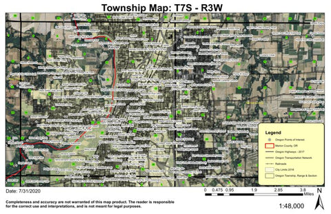 Salem T7S R3W Township Map Preview 1