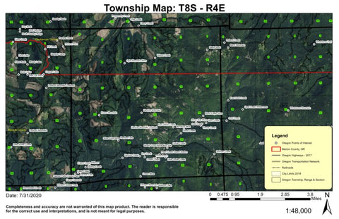 Silver King Mine T8S R4E Township Map Preview 1