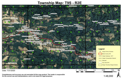 Lyons T9S R2E Township Map Preview 1