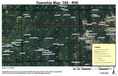 Whetstone T8S R5E Township Map Preview 1