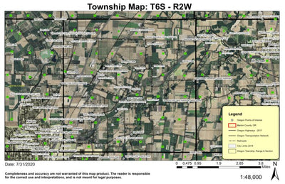 Brooks T6S R2W Township Map Preview 1
