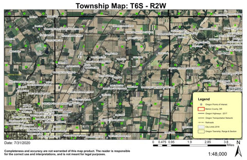 Brooks T6S R2W Township Map Preview 1