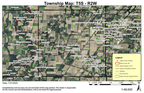 Gervais T5S R2W Township Map Preview 1
