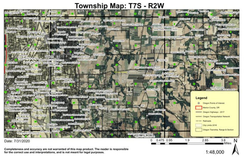 Salem East T7S R2W Township Map Preview 1
