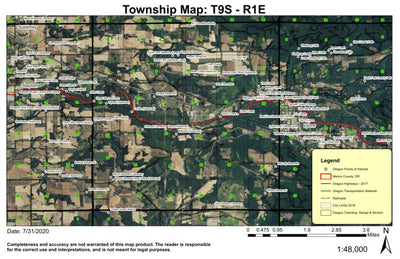 Mehama T9S R1E Township Map Preview 1
