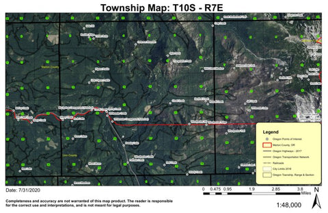 Whitewater Creek T10S R7E Township Map Preview 1