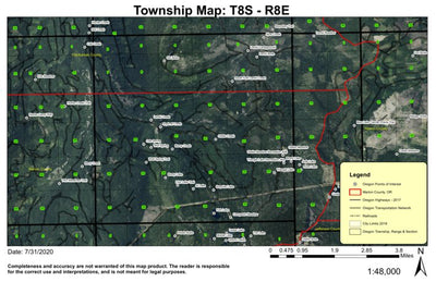 Fish Lake T8S R8E Township Map Preview 1