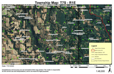 Silver Creek T7S R1E Township Map Preview 1