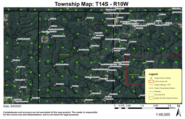Cannibal Mountain T14S R10W Township Map by Super See Services | Avenza ...