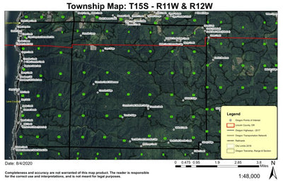 Fourmile Camp T15S R11W & R12WTownship Map Preview 1