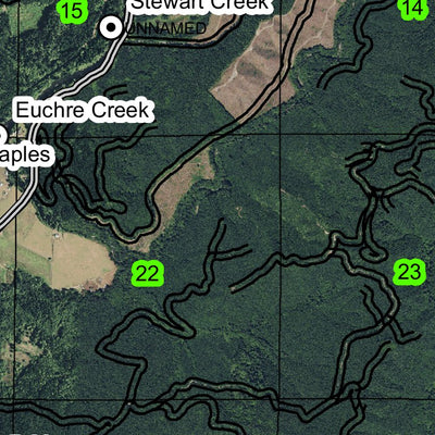 Little Eucre Mountain T9S R10W Township Map Preview 2