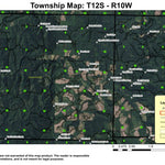 Palmer Mountain T12S R10W Township Map Preview 1