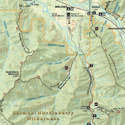 Mt. Hood Area, Oregon Trail Map Preview 3