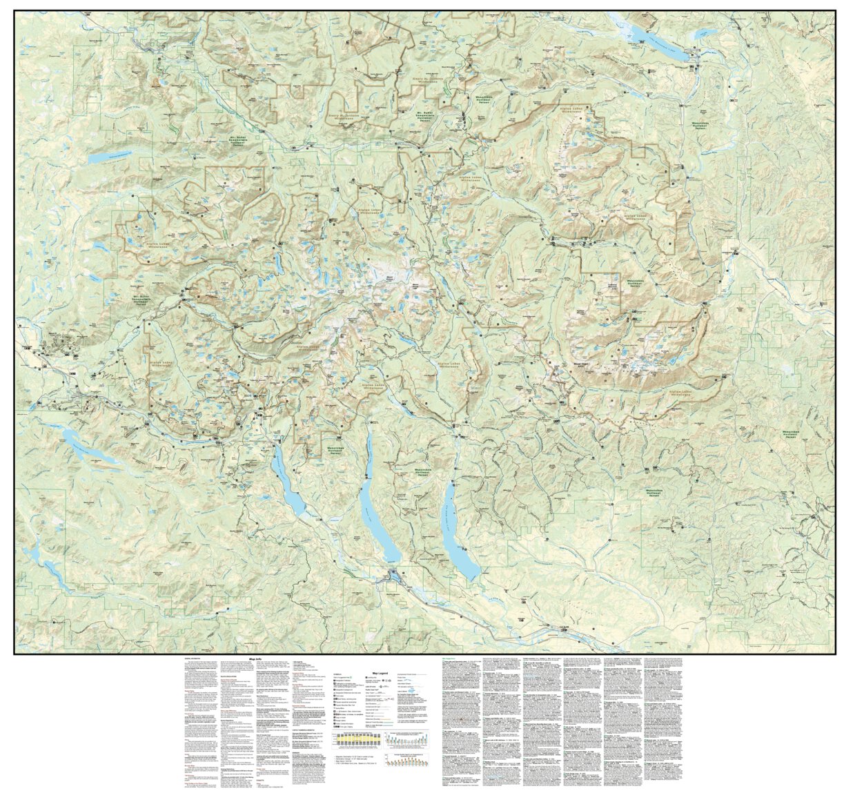 Alpine Lakes Wilderness, Washington Trail Map by Adventure Maps, Inc ...