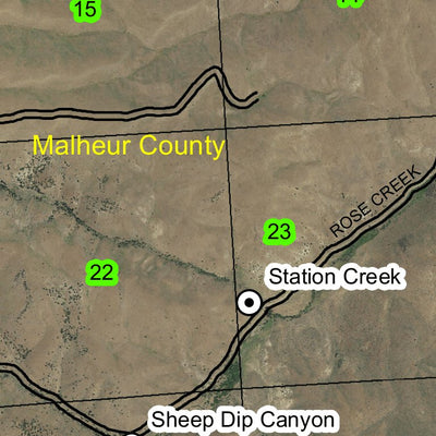 Cottonwood Creek T15S R38E Township Map Preview 2