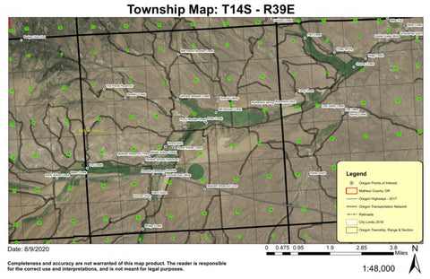 Ironside T14S R39E Township Map Preview 1